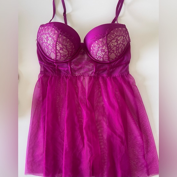 Victoria's Secret / Fuchsia Chemise / Babydoll / 34C / New - Picture 10 of 12